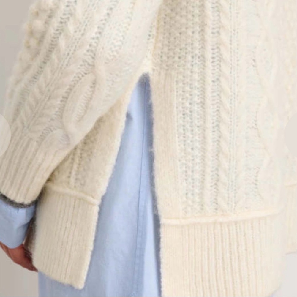 Alex Mill Kamil Cable Knit Sweater - Cream - Picture 5 of 5